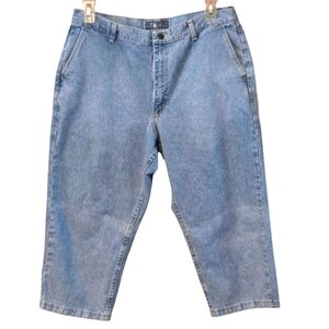 Vintage 90s Wrangler for Women Cropped Denim Blue Jeans 100% Cotton Women 16M